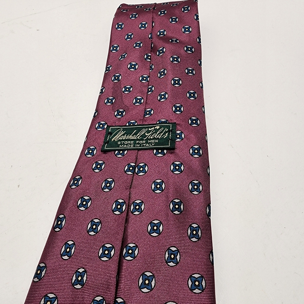Vintage Silk Marshall Fields Burgandy Tie